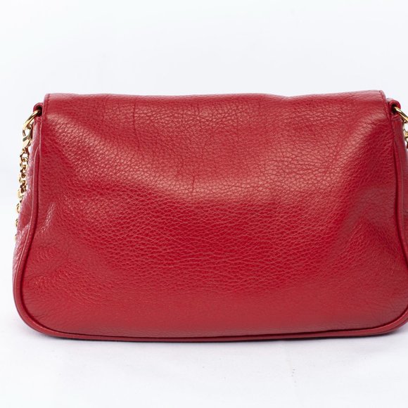 Authentic Fendi Red Leather Fendista Pochette Crossbody Bag - Picture 3 of 11